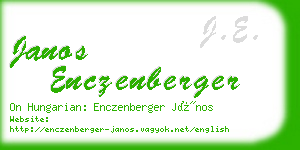 janos enczenberger business card